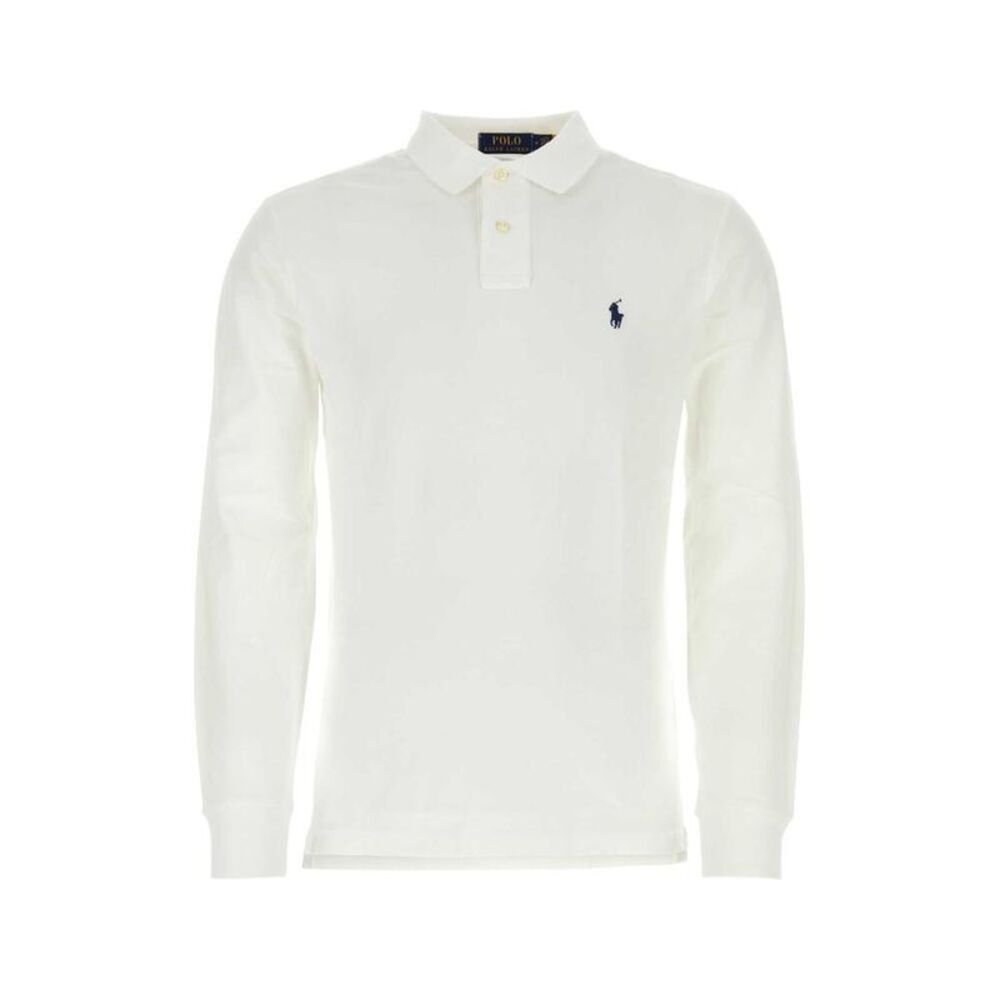 POLO RALPH LAUREN Men's Long Sleeve Polo Shirt Men WHITE Sweaters & Cardigans